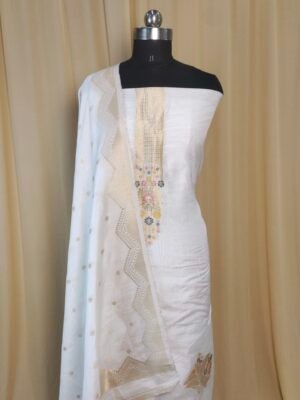 Banarasi Bamboo Silk Suit With Zari Work