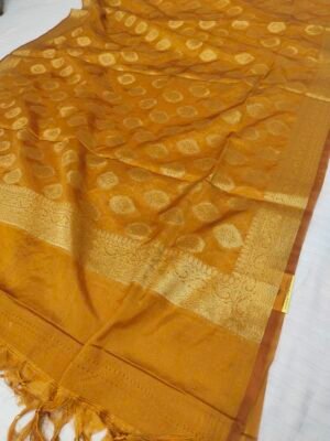 Banarasi Dupatta Kora Silk With Weaving Zari Work