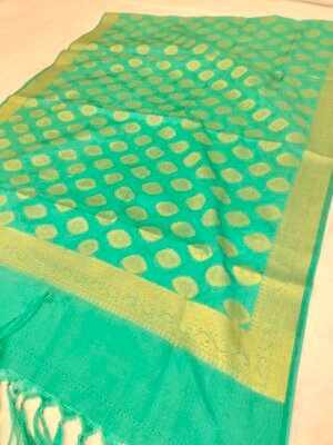 Banarasi Dupatta Kora Silk With Weaving Zari Work