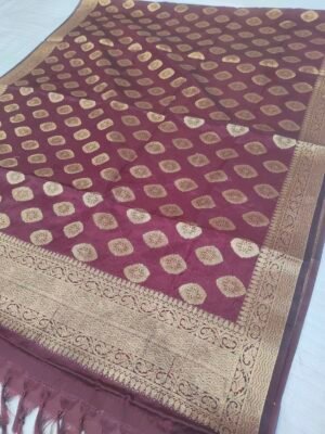 Banarasi Dupatta Kora Silk With Weaving Zari Work
