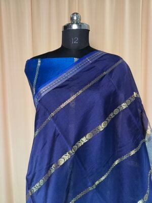 Banarasi Sartan Saree For Party Wear In Purple Color