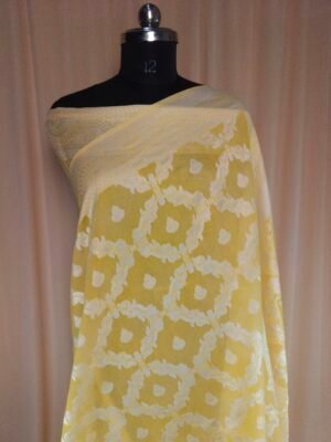 Banarasi Cotton Saree For Party Wear In Jaal Work