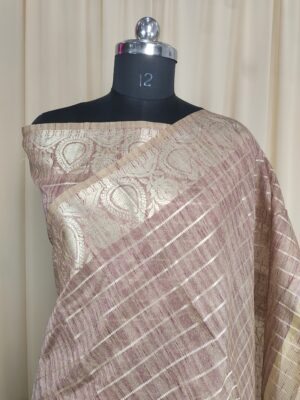 Soft Cotton Slub Lining and Banarasi kari Border Saree