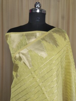 Soft Cotton Slub Lining and Banarasi kari Border Saree