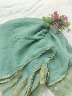 Banarasi Pure Chiffon Zari Check Dupatta