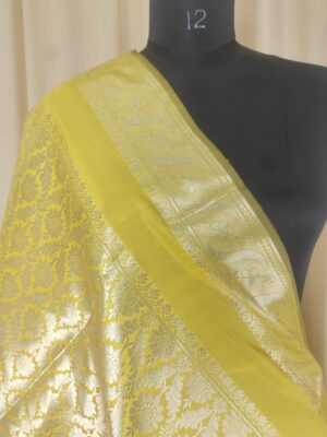 Home Banarasi Silk Dupatta in Traditional Jaal Design