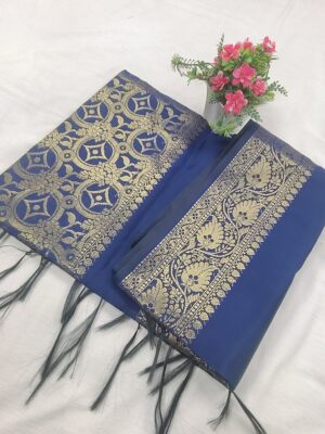 Banarasi Silk Dupatta in Kattan feel with Booti Design