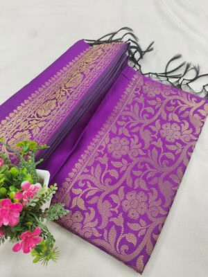 Banarasi Silk Dupatta in Kattan feel with Heavy Jaal Design