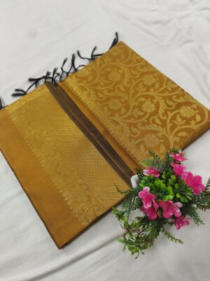 Banarasi Silk Dupatta in Kattan feel with Jaal Design
