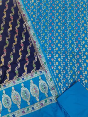 Banarasi Cotton Suits in Meena Booti design 2D colour