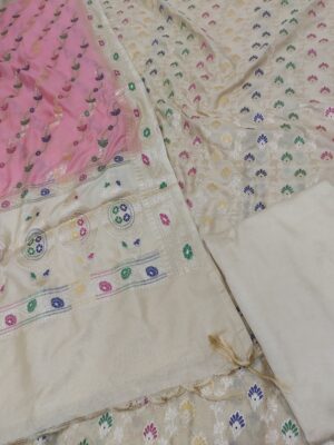 Banarasi Cotton Suits in Meena Booti design 2D colour