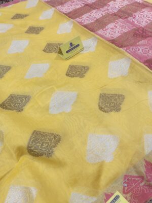 Banarasi Cotton Reshami Dual Boota Saree