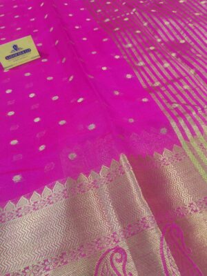 Zari Skirt and Dot Boota Body Banarasi Cotton Saree