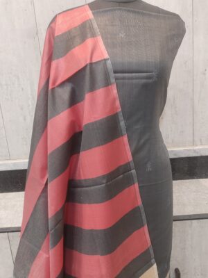 Cotton Classic Floral Embroidery Skirt & Boota Suit With Strip Duppata