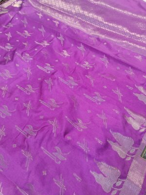 Tree Boota Skirt Semi Banarasi Silk Saree