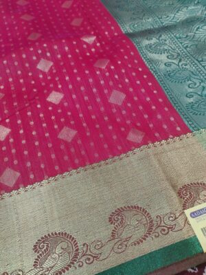 Home Chokra & Dot Boota With Contrast Colour Combination Soft Silk saree