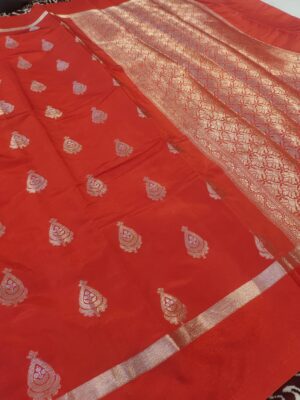 Fancy Zari Meena Boota Body Banarasi Soft Silk Saree