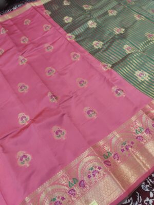 Home Katan Feel Silk Meena Boota Banarasi Saree