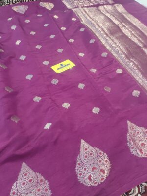 Katan Feel Silk Meena Boota Boder Banarasi Saree