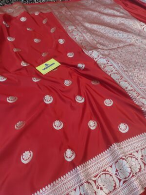 Home Sonakshi Sinha Maam Mashru Silk Booti Red Colour Wedding Saree